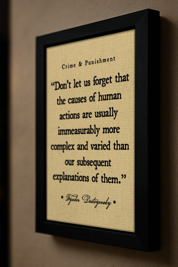 ChatGPT said: Here are SEO-friendly and visually descriptive alt text entries for each of your mockup images. These are tailored for both accessibility and improved search relevance on your Literary Wall Art website: Mockup 1 (file-DiJ5Lom5xDJTDALPSidSMC) Alt Text: Framed canvas print of Dostoyevsky quote from Crime and Punishment in a dark wood frame, photographed straight on against a warm textured wall. Mockup 2 (file-Xmu35GKXAVbSCSnHdD7jDN) Alt Text: Black wood framed Dostoyevsky quote from Crime and Punishment hanging on a taupe wall, photographed at a side angle to show depth and texture.