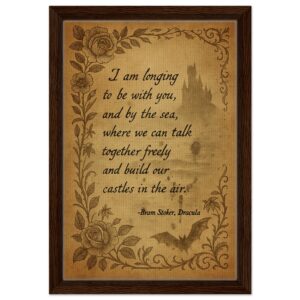 “Longing to Be with You” – Dracula Quote Canvas