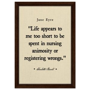 “Life Appears Too Short” – Jane Eyre Quote Canvas