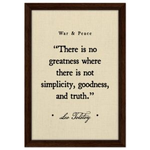 “There Is No Greatness…” – War and Peace Quote Canvas