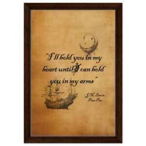 “I’ll Hold You in My Heart” – Peter Pan Quote Canvas